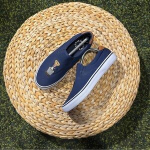 Polo Ralph Lauren Polo Bear Thompson III-NE Canvas Slip Ons (9D)